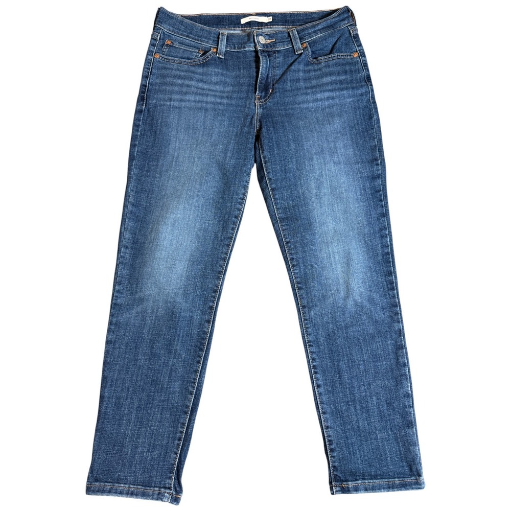 Levi's Boyfriend Jeans Womens 28x27‎ Blue Denim Cotton Relaxed Fit Tapered Leg